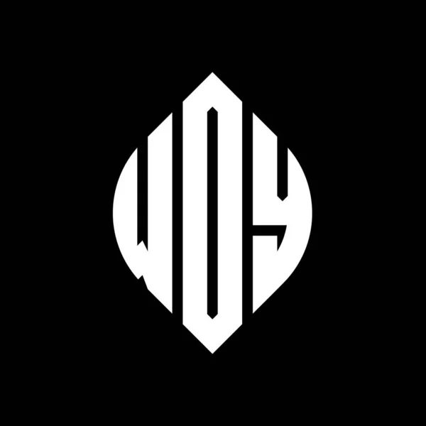 Diseño Logotipo Letra Círculo Wdy Con Forma Círculo Elipse Letras — Archivo Imágenes Vectoriales