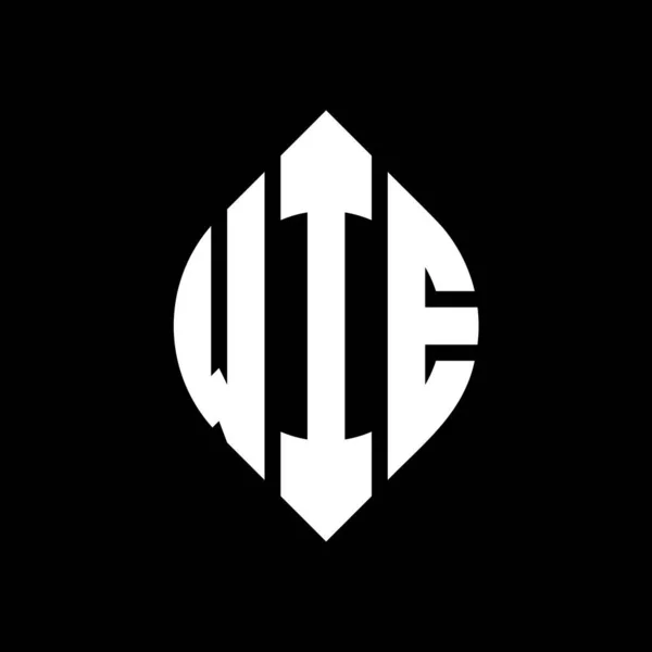 Diseño Del Logotipo Letra Del Círculo Wie Con Forma Círculo — Vector de stock