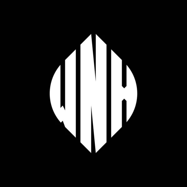 Wnx Kreis Buchstabe Logo Design Mit Kreis Und Ellipsenform Wnx — Stockvektor