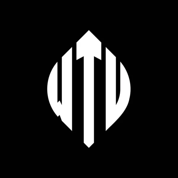 Diseño Del Logotipo Letra Del Círculo Wtu Con Forma Círculo — Vector de stock