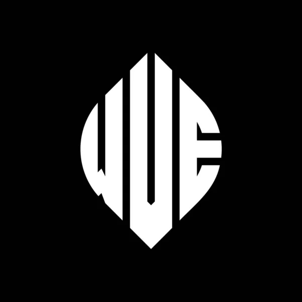 Wve Kreis Buchstabe Logo Design Mit Kreis Und Ellipsenform Wve — Stockvektor