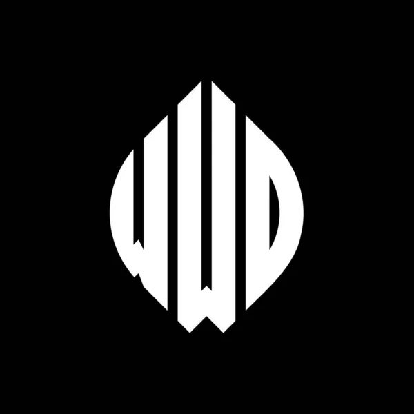 Diseño Del Logotipo Letra Del Círculo Wwd Con Forma Círculo — Vector de stock