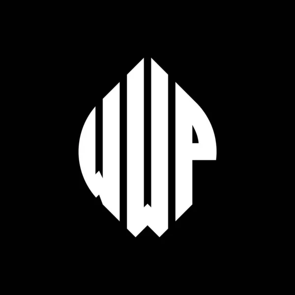 Diseño Logotipo Letra Círculo Wwp Con Forma Círculo Elipse Wwp — Archivo Imágenes Vectoriales
