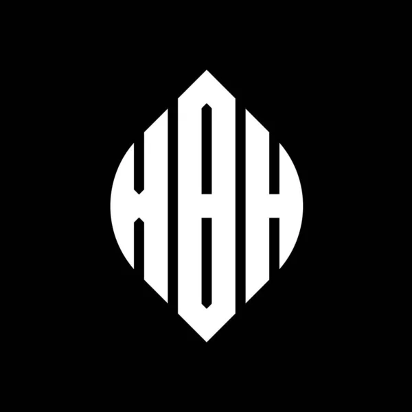 Xbh Kreis Buchstabe Logo Design Mit Kreis Und Ellipsenform Xbh — Stockvektor