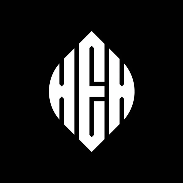 Дизайн Логотипа Круга Xex Формой Круга Эллипса Xex Эллиптические Буквы — стоковый вектор