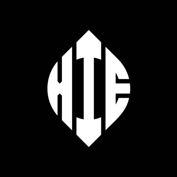 Xie Kreis Buchstabe Logo Design Mit Kreis Und Ellipsenform Xie — Stockvektor