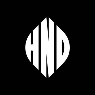 Çember ve elips şekilli XND daire harf logosu tasarımı. Tipografik biçimli XND elips harfleri. Üç baş harf daire şeklinde bir logo oluşturuyor. XND Çember Amblemi Soyut Monogram Harf İşaretleyici Vektörü.