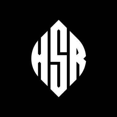 Çember ve elips şekilli XSR daire harf logosu tasarımı. Tipografik biçimli XSR elips harfleri. Üç baş harf daire şeklinde bir logo oluşturuyor. XSR Çember Amblemi Soyut Monogram Harf İşaretleyici Vektörü.