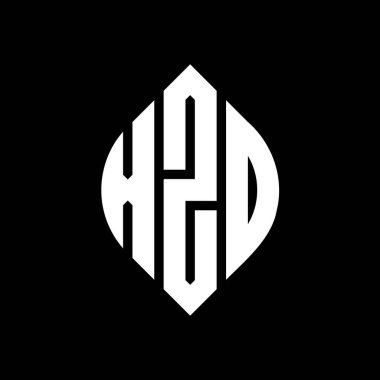 Çember ve elips şekilli XZO daire harf logosu tasarımı. Tipografik tarzda XZO elips harfleri. Üç baş harf daire şeklinde bir logo oluşturuyor. XZO Çember Amblemi Soyut Monogram Harf İşaretleyici Vektörü.