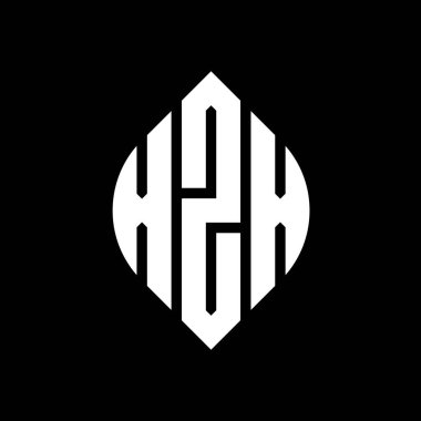 Çember ve elips şekilli XZX daire harf logosu tasarımı. Tipografik biçimli XZX elips harfleri. Üç baş harf daire şeklinde bir logo oluşturuyor. XZX Çember Amblemi Soyut Monogram Harf İşaretleyici Vektörü.