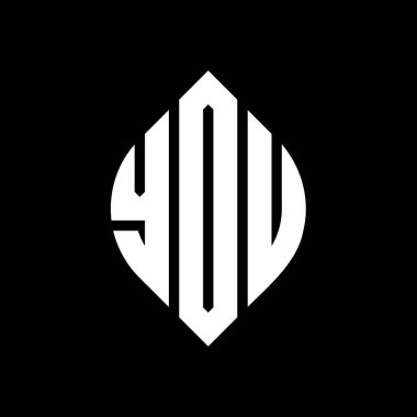Çember ve elips şekilli YDU daire harf logosu tasarımı. YDU elips harfleri tipografik tarzda. Üç baş harf daire şeklinde bir logo oluşturuyor. YDU Çember Amblemi Soyut Monogram Harf İşaretleyici Vektörü.