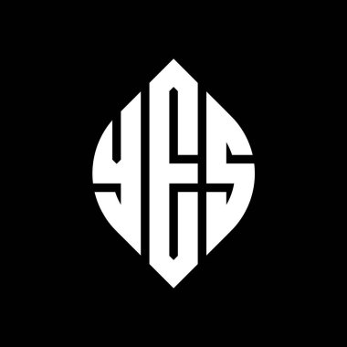 Çember ve elips şekilli EVET daire harf logosu tasarımı. Tipografik tarzda EVET elips harfleri. Üç baş harf daire şeklinde bir logo oluşturuyor. EVET Çember Amblemi Soyut Monogram Harf İşaretleme Vektörü.