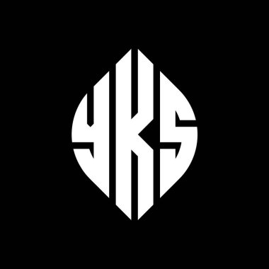 Çember ve elips şekilli YKS daire harf logosu tasarımı. YKS elips harfleri tipografik tarzda. Üç baş harf daire şeklinde bir logo oluşturuyor. YKS Çemberi Amblemi Soyut Monogram Harf İşaretleme Vektörü.