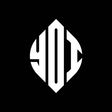 Çember ve elips şekilli YOI daire harf logosu tasarımı. Tipografik şekilli YOI elips harfleri. Üç baş harf daire şeklinde bir logo oluşturuyor. YOI Çember Amblemi Soyut Monogram Harf İşaretleme Vektörü.