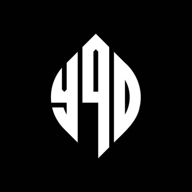 Çember ve elips şekilli YQD daire harf logosu tasarımı. YQD elips harfleri tipografik tarzda. Üç baş harf daire şeklinde bir logo oluşturuyor. YQD Çember Amblemi Soyut Monogram Harf İşaretleyici Vektörü.