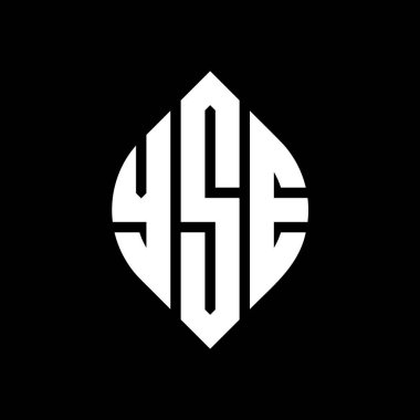 Çember ve elips şekilli YSE daire harf logosu tasarımı. YSE elips harfleri tipografik tarzda. Üç baş harf daire şeklinde bir logo oluşturuyor. YSE Çemberi Amblemi Soyut Monogram Harf İşaretleme Vektörü.