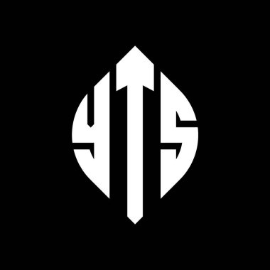 Çember ve elips şekilli YTS daire harf logosu tasarımı. YTS elips harfleri tipografik tarzda. Üç baş harf daire şeklinde bir logo oluşturuyor. YTS Çember Amblemi Soyut Monogram Harf İşaretleyici Vektörü.