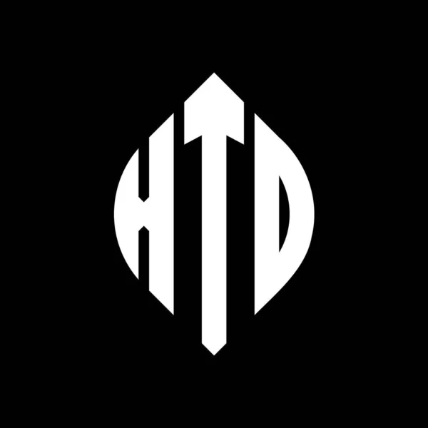 Xto Дизайн Логотипу Букви Формою Кола Еліпса Xto Еліпс Букв — стоковий вектор