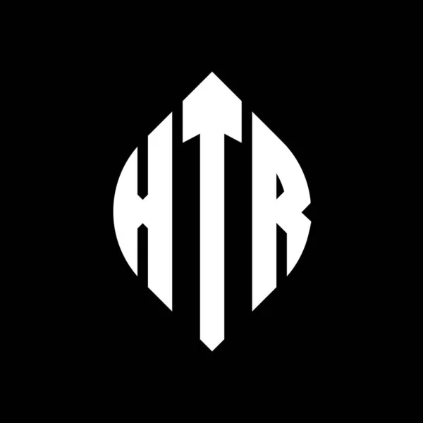 Xtr Círculo Letra Logotipo Design Com Forma Círculo Elipse Xtr — Vetor de Stock