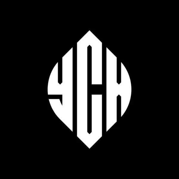 Ycx Circle Letter Logo Design Circle Ellipse Shape Ycx Ellipse — Stock Vector