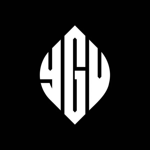 Diseño Logotipo Letra Círculo Ygv Con Forma Círculo Elipse Ygv — Vector de stock
