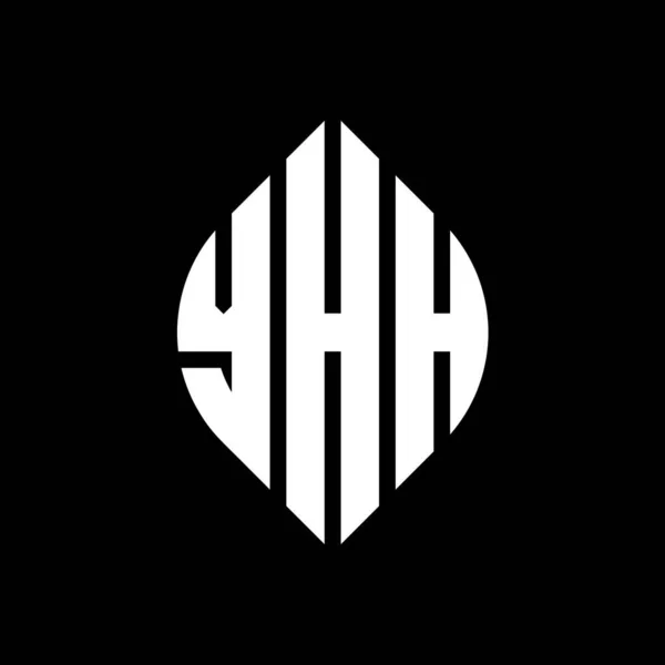 Yhh Circle Letter Logo Design Circle Ellipse Shape Yhh Ellipse — Stock Vector