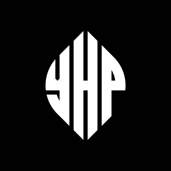 Yhp Circle Letter Logo Design Circle Ellipse Shape Yhp Ellipse — Stock Vector