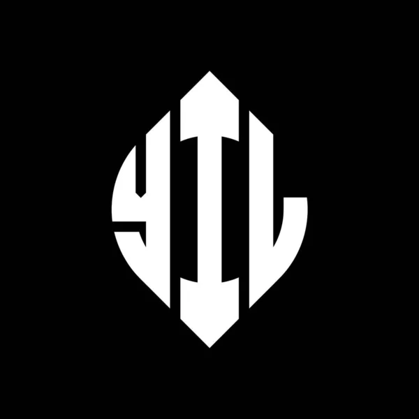 Logo Lettera Cerchio Yil Design Con Cerchio Forma Ellittica Lettere — Vettoriale Stock