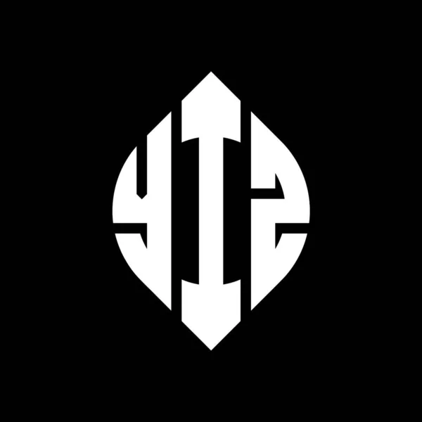 Diseño Del Logotipo Letra Del Círculo Yiz Con Forma Círculo — Vector de stock