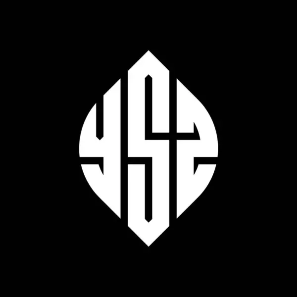 Diseño Del Logotipo Letra Del Círculo Ysz Con Forma Círculo — Vector de stock