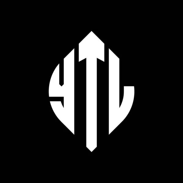 Ytl Círculo Letra Logotipo Design Com Forma Círculo Elipse Ytl —  Vetores de Stock