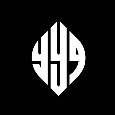 Çember ve elips şekilli YYQ daire harf logosu tasarımı. YYQ elips harfleri tipografik tarzda. Üç baş harf daire şeklinde bir logo oluşturuyor. YYQ Çember Amblemi Soyut Monogram Harf İşaretleyici Vektörü.