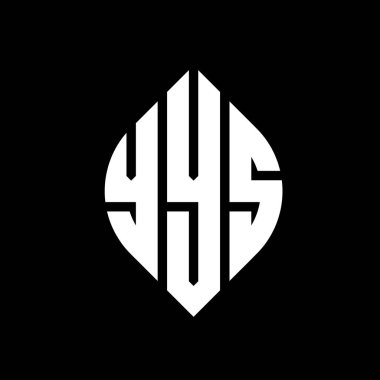 Çember ve elips şekilli YYS daire şeklinde harf logosu tasarımı. YYS elips harfleri tipografik tarzda. Üç baş harf daire şeklinde bir logo oluşturuyor. YYS Çemberi Amblemi Soyut Monogram Harf İşaretleme Vektörü.
