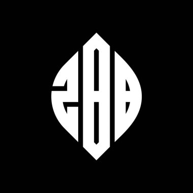 Çember ve elips şekilli ZBB daire harf logosu tasarımı. Tipografik tarzda ZBB elips harfleri. Üç baş harf daire şeklinde bir logo oluşturuyor. ZBB Çemberi Amblemi Soyut Monogram Harfi Mark Vector.ZBB daire harfli logo tasarımı daire ve ellip