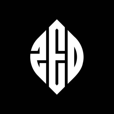 Çember ve elips şekilli ZEO daire harf logosu tasarımı. Typographic tarzında ZEO elips harfleri. Üç baş harf daire şeklinde bir logo oluşturuyor. ZEO Çember Amblemi Soyut Monogram Harf İşaretleyici Vektörü.
