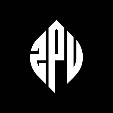 Çember ve elips şekilli ZPU daire harf logosu tasarımı. Tipografik tarzda ZPU elips harfleri. Üç baş harf daire şeklinde bir logo oluşturuyor. ZPU Çember Amblemi Soyut Monogram Harf İşaretleyici Vektörü.