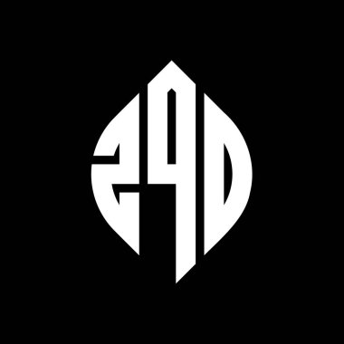Çember ve elips şekilli ZQO daire harf logosu tasarımı. Typographic tarzında ZQO elips harfleri. Üç baş harf daire şeklinde bir logo oluşturuyor. ZQO Çemberi Amblemi Soyut Monogram Harfi Mark Vector.ZQO daire harfi logo tasarımı daire ve ellip