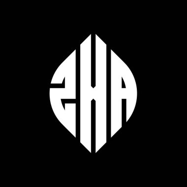 Çember ve elips şekilli ZXA daire harf logosu tasarımı. Typographic tarzında ZXA elips harfleri. Üç baş harf daire şeklinde bir logo oluşturuyor. ZXA Çember Amblemi Soyut Monogram Harf İşaretleyici Vektörü.