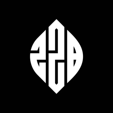 Çember ve elips şekilli ZZB daire harf logosu tasarımı. Typographic tarzında ZZB elips harfleri. Üç baş harf daire şeklinde bir logo oluşturuyor. ZZB Çember Amblemi Soyut Monogram Harf İşaretleme Vektörü.