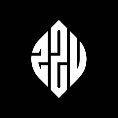 Çember ve elips şekilli ZZU daire harf logosu tasarımı. Typographic tarzında ZZU elips harfleri. Üç baş harf daire şeklinde bir logo oluşturuyor. ZZU Çember Amblemi Soyut Monogram Harf İşaretleyici Vektörü.
