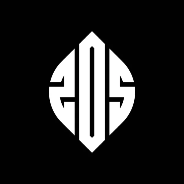 Zds Kreis Brief Logo Design Mit Kreis Und Ellipsenform Zds — Stockvektor