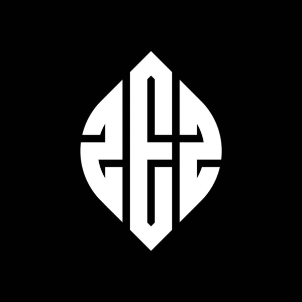 Zez Círculo Letra Logotipo Design Com Forma Círculo Elipse Zez —  Vetores de Stock