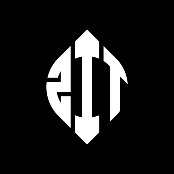 Дизайн Логотипа Круга Zit Формой Круга Эллипса Zit Эллиптические Буквы — стоковый вектор