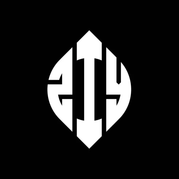 Diseño Del Logotipo Letra Del Círculo Ziy Con Forma Círculo — Vector de stock