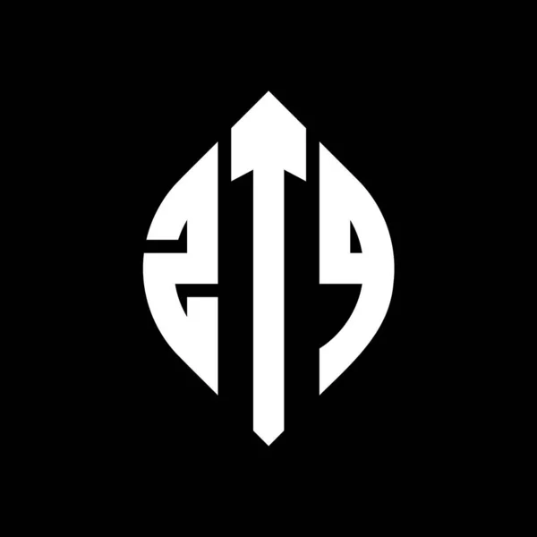 Ztr Logo Ztr Ellipse Ztr Lettre Ztr Cercle Ztr Logo — Image vectorielle