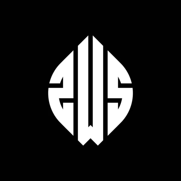 Diseño Logotipo Letra Círculo Zws Con Forma Círculo Elipse Zws — Archivo Imágenes Vectoriales