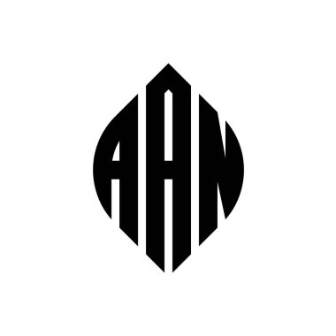Çember ve elips şekilli AAN daire harf logosu tasarımı. AAN elips harfleri tipografik tarzda. Üç baş harf daire şeklinde bir logo oluşturuyor. AAN Çember Amblemi Soyut Monogram Harf İşaretleme Vektörü.