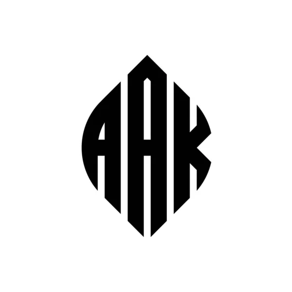 Aak Cirkel Bokstav Logotyp Design Med Cirkel Och Ellips Form — Stock vektor