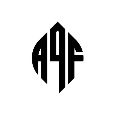 Çember ve elips şekilli AQF daire harf logosu tasarımı. Tipografik biçimli AQF elips harfleri. Üç baş harf daire şeklinde bir logo oluşturuyor. AQF Çember Amblemi Soyut Monogram Harf İşaretleyici Vektörü. Çember ve elli ile AQF daire harf logosu tasarımı