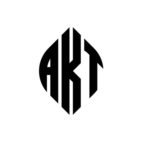 Akt Cirkel Bokstav Logotyp Design Med Cirkel Och Ellips Form — Stock vektor